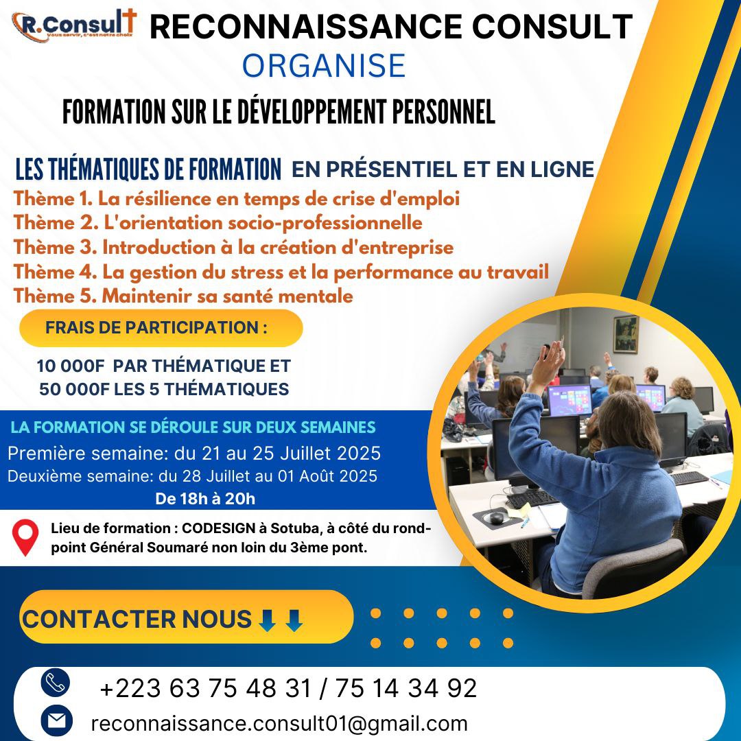 Une formation très importante pour les jeunes
Lien d'inscription